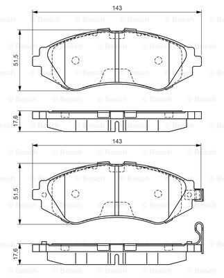 Колодки тормозные дисковые BOSCH 0986495059