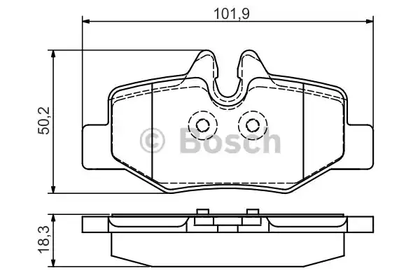 Комплект тормозных колодок дискового тормоза BOSCH 0986495088