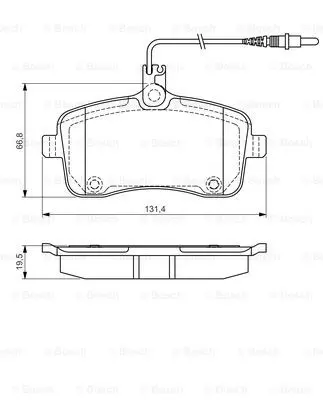 Колодки тормозные дисковые BOSCH 0986495091