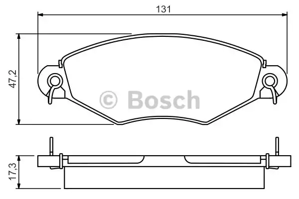 Комплект тормозных колодок дискового тормоза BOSCH 0986495260