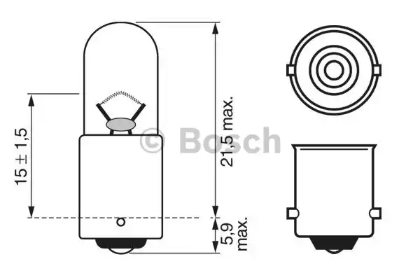 Лампа накаливания фонарь указателя поворота BOSCH 1987302512