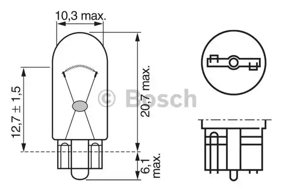 Лампа накаливания фонарь указателя поворота BOSCH 1987302518