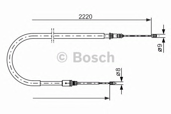 Трос стояночного тормоза BOSCH 1987477652