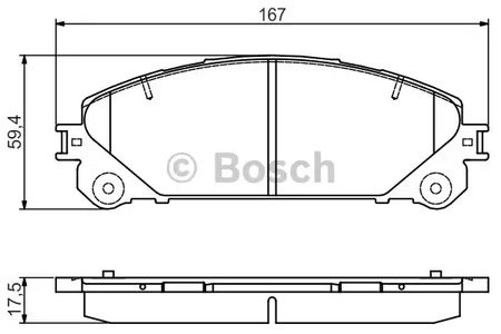 Комплект тормозных колодок дискового тормоза BOSCH 0 986 495 169