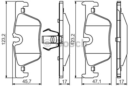 Комплект тормозных колодок дискового тормоза BOSCH 0 986 495 289