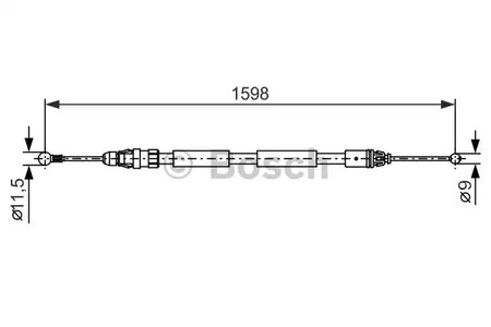 Тормозной трос BOSCH 1 987 482 388