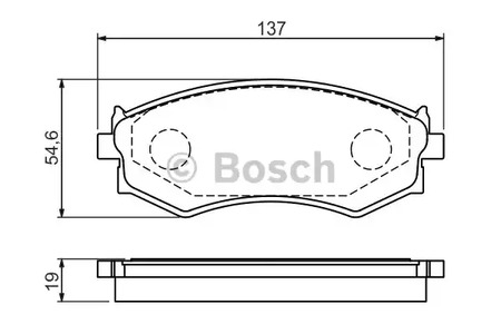 Комплект тормозных колодок дискового тормоза BOSCH 0 986 461 139