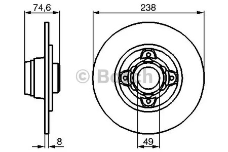 Тормозной диск BOSCH 0 986 478 557