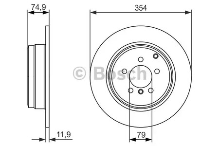 Тормозной диск BOSCH 0 986 479 612