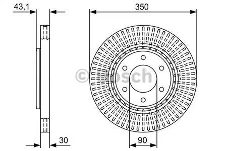 Тормозной диск BOSCH 0 986 479 V51