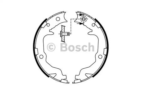 Комплект колодок стояночного тормоза BOSCH 0 986 487 766
