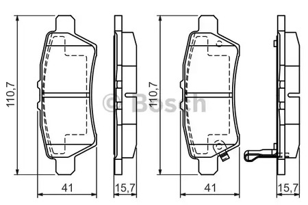 Комплект тормозных колодок дискового тормоза BOSCH 0 986 494 369