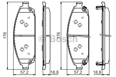 Комплект тормозных колодок дискового тормоза BOSCH 0 986 494 370