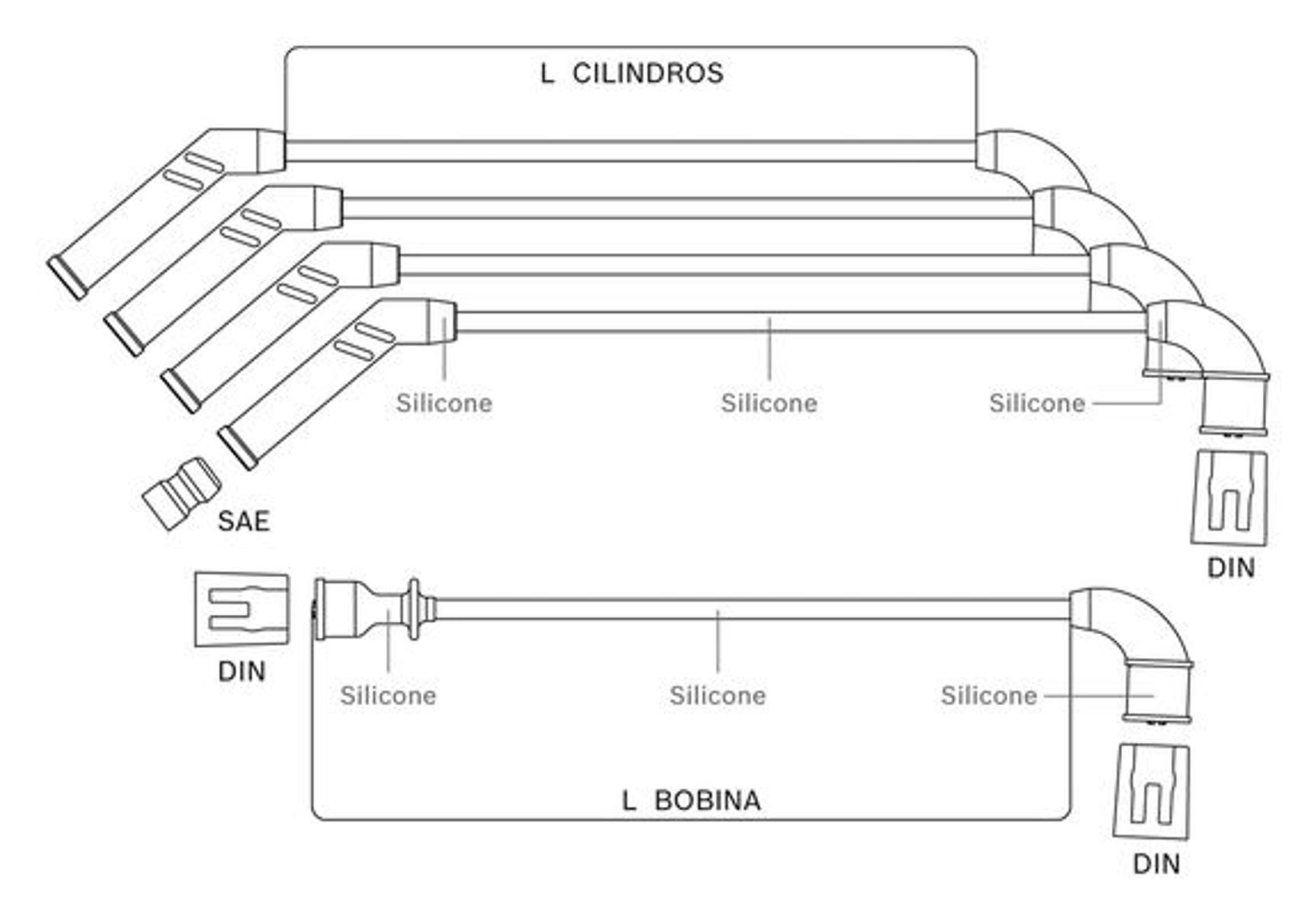 Комплект проводов зажигания BOSCH F00099C114