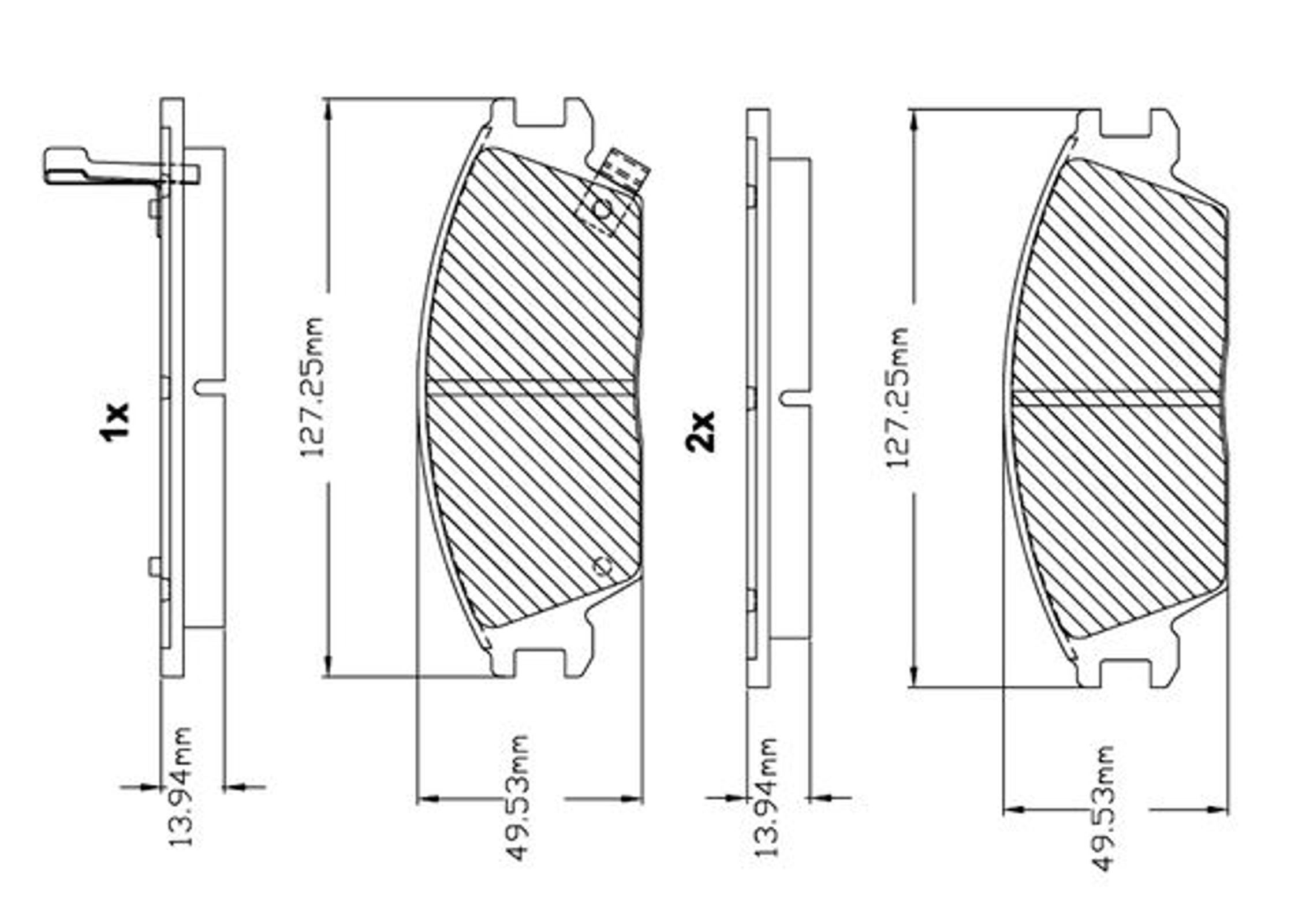 Комплект тормозных колодок дисковый тормоз BOSCH F03B150007
