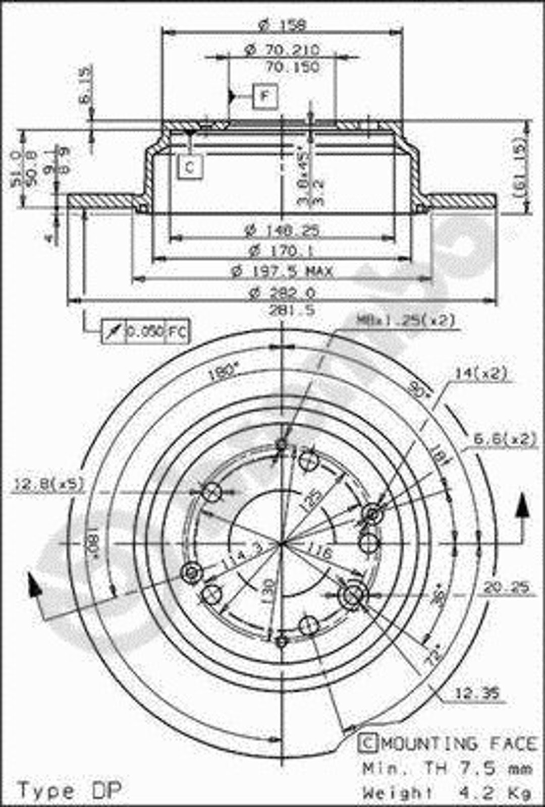 Диск тормозной BRECO BS 7520