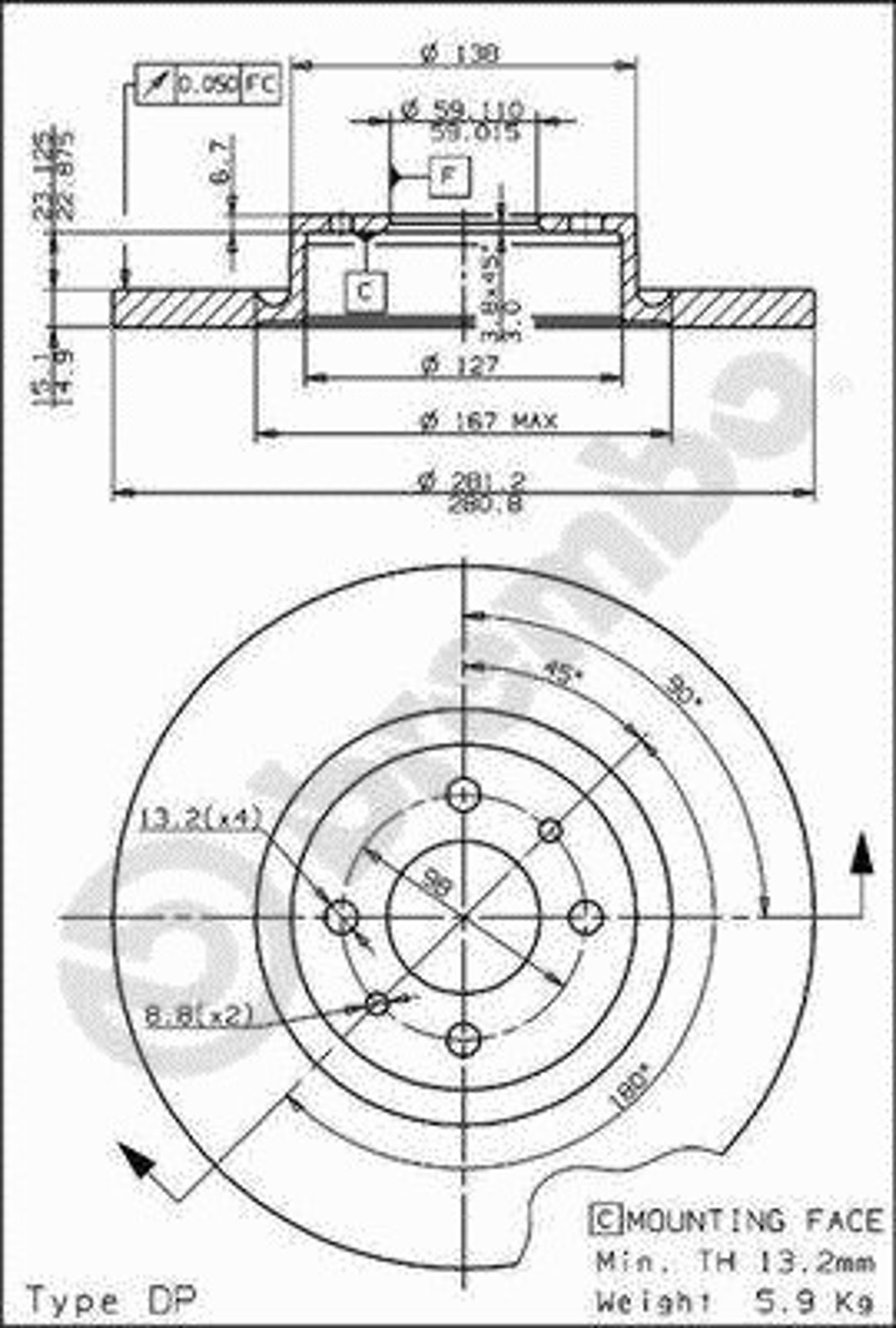 Диск тормозной BRECO BS 7578