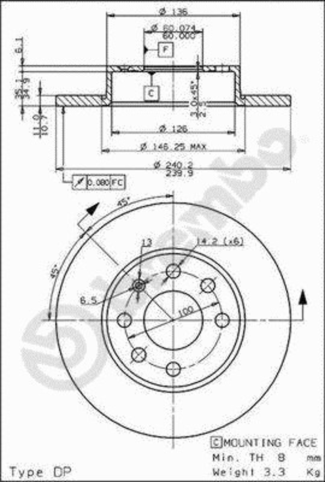 Диск тормозной BRECO BS 7602