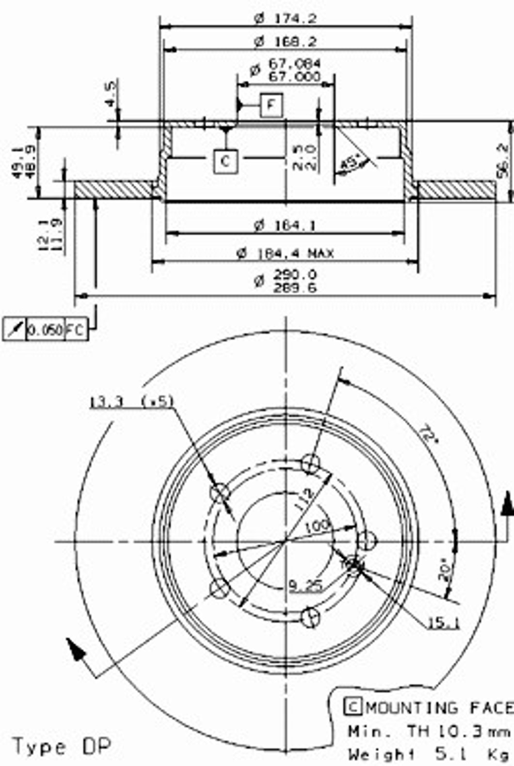 Диск тормозной BRECO BS 7635