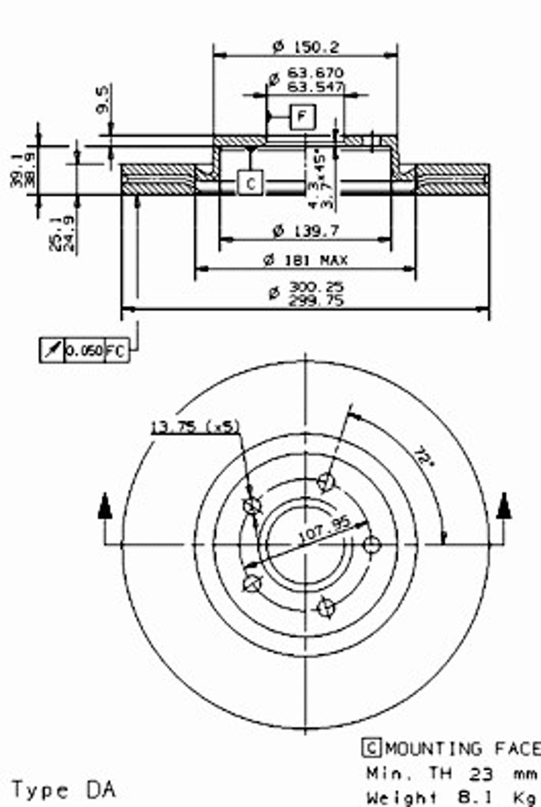 Диск тормозной BRECO BS 8544
