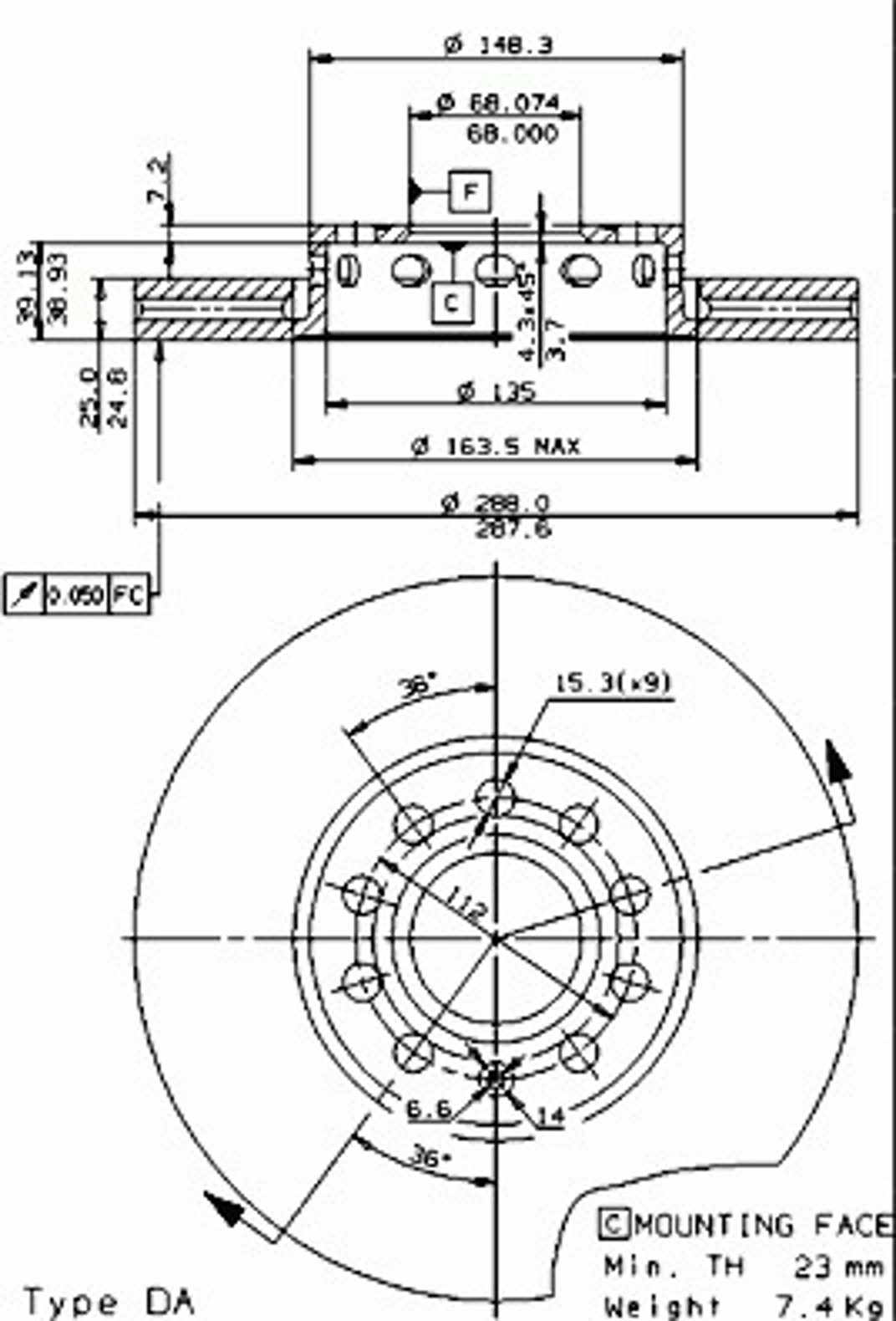Диск тормозной BRECO BS 8642