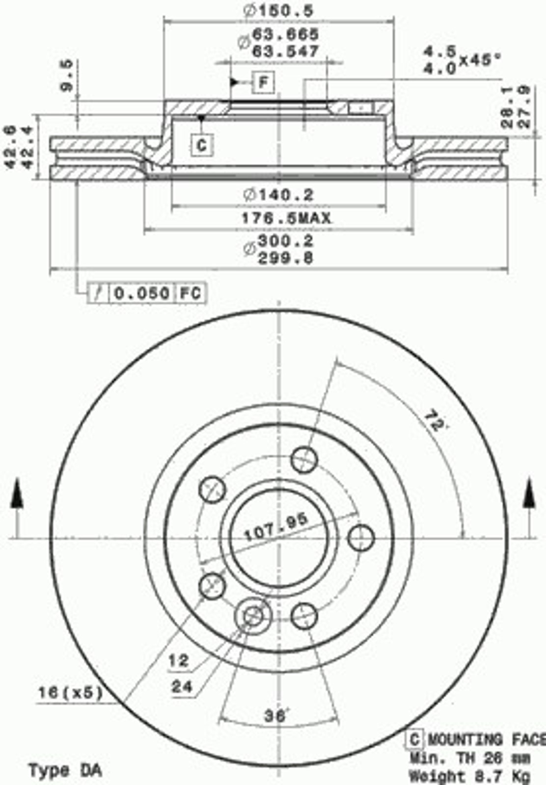 Диск тормозной BRECO BS 8769