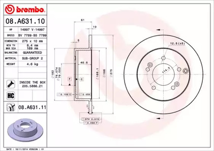 Тормозной диск prime line - uv coated