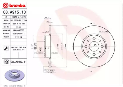Тормозной диск prime line - uv coated