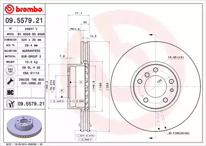 Тормозной диск prime line - uv coated