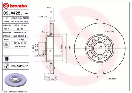 Тормозной диск prime line - uv coated