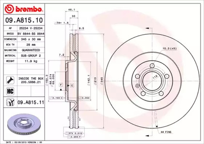 Тормозной диск prime line - uv coated