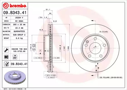 Тормозной диск prime line - uv coated