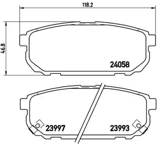 Тормозные колодки BREMBO P 30 023