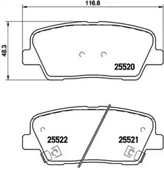 Комплект тормозных колодок дискового тормоза BREMBO P 30 063