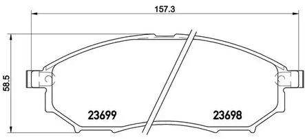 Колодки тормозные дисковые BREMBO P 56 094