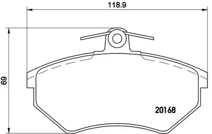 Комплект тормозных колодок дискового тормоза BREMBO P 85 011