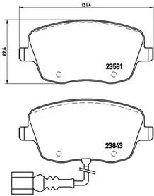 Комплект тормозных колодок дискового тормоза BREMBO P 85 077