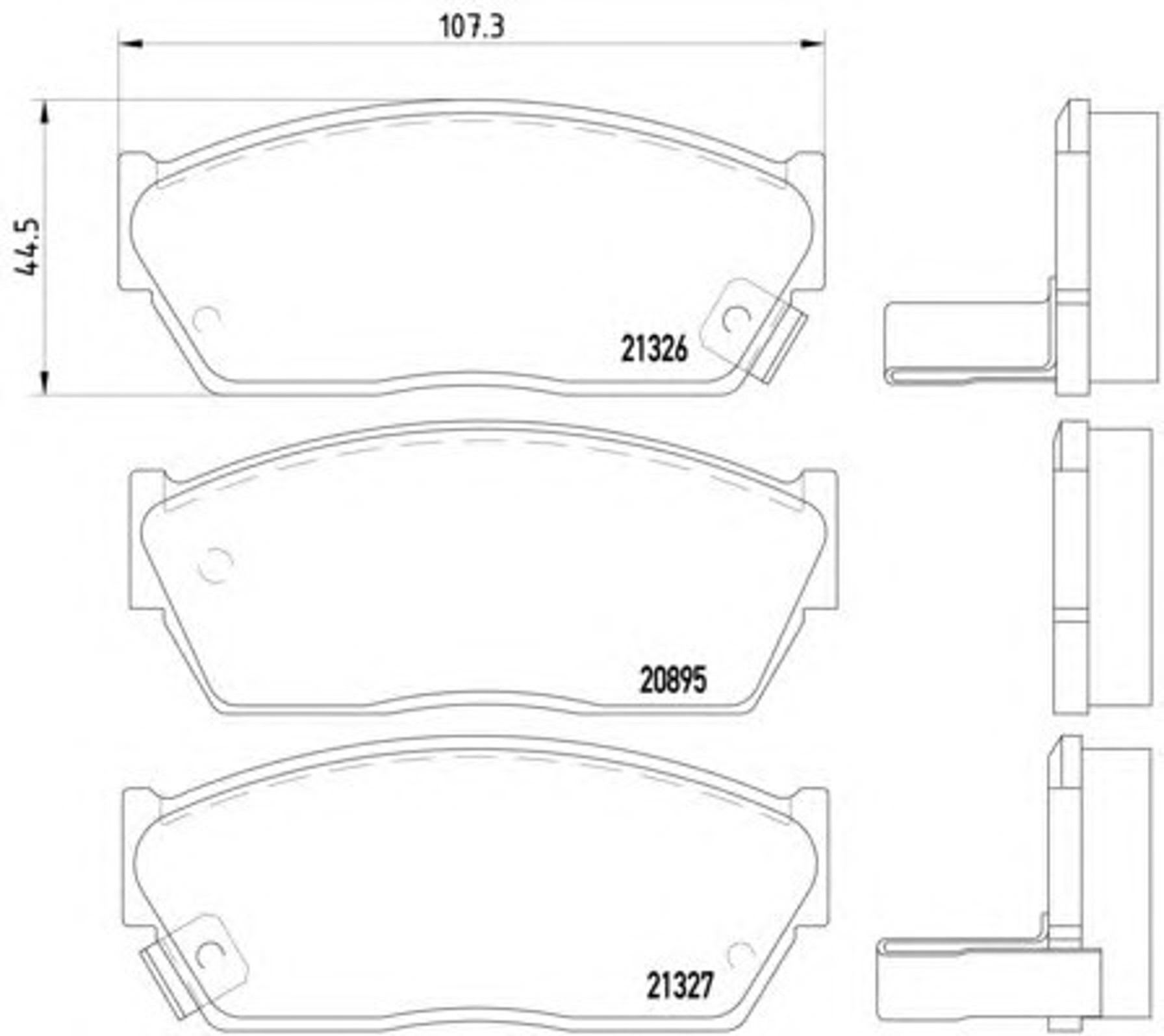 Колодки тормозные дисковые BREMBO P28004