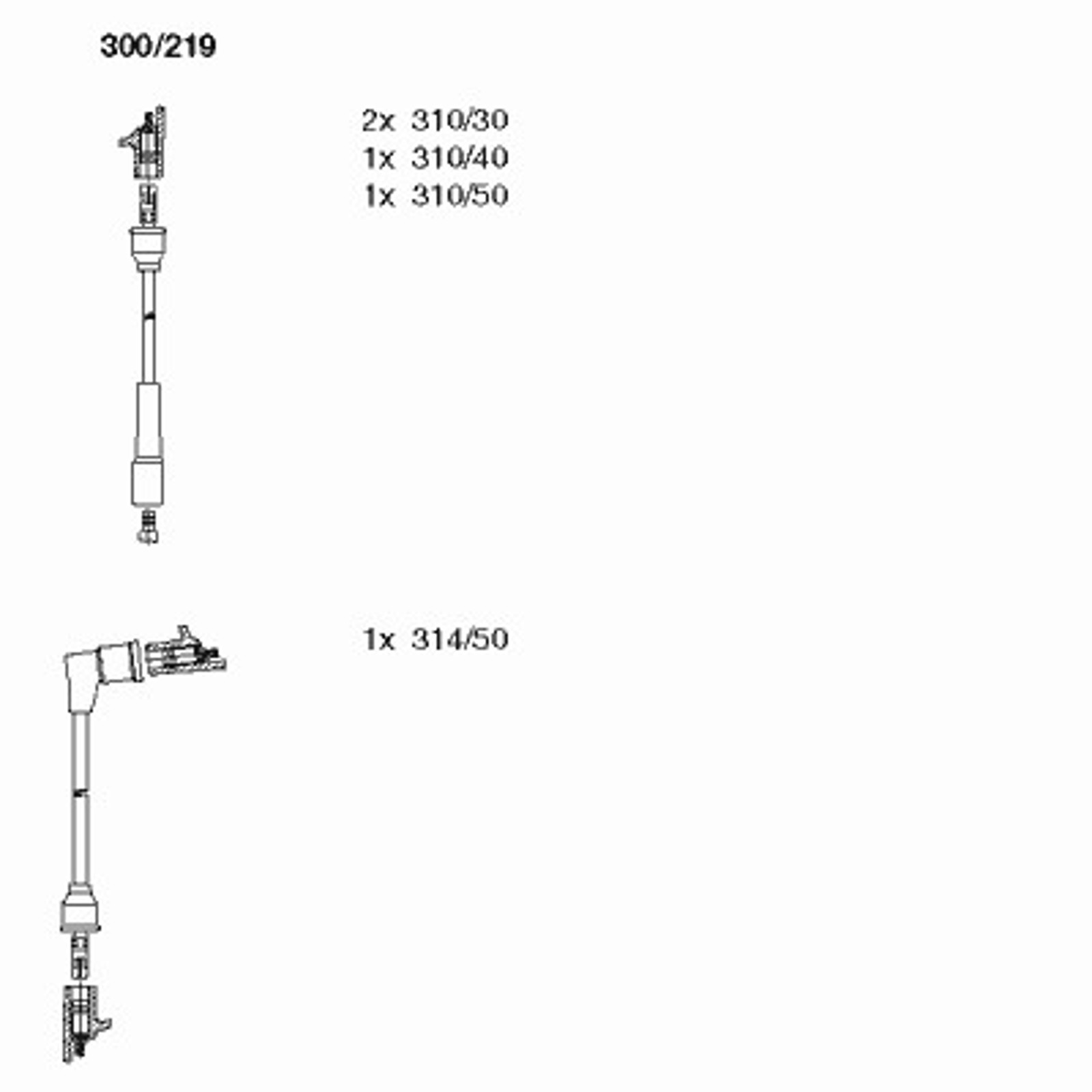 Комплект проводов зажигания BREMI 300/219