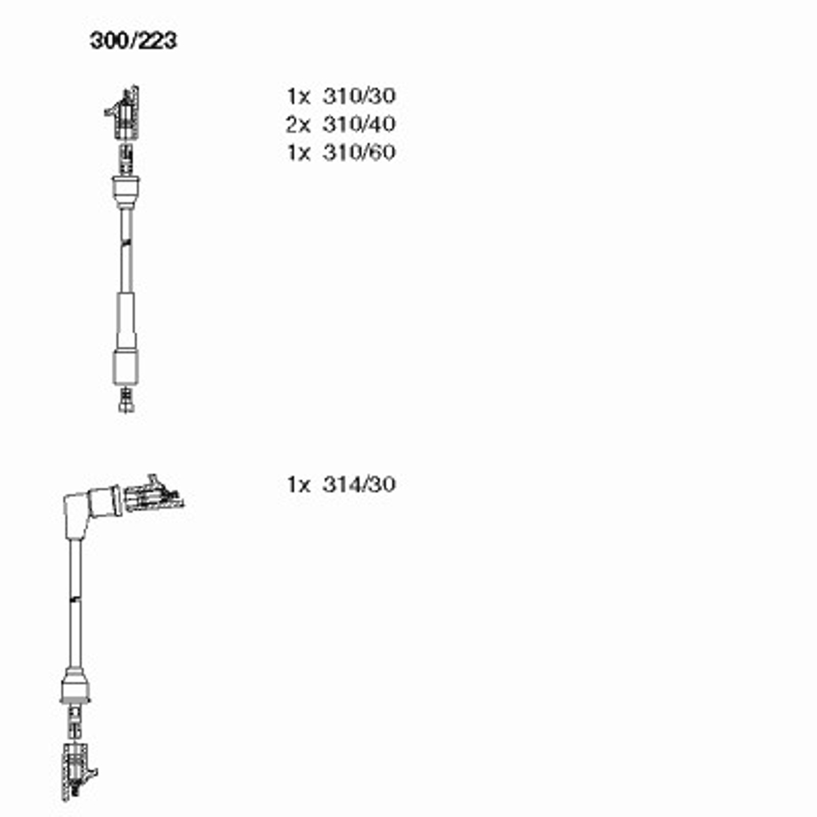 Комплект проводов зажигания BREMI 300/223