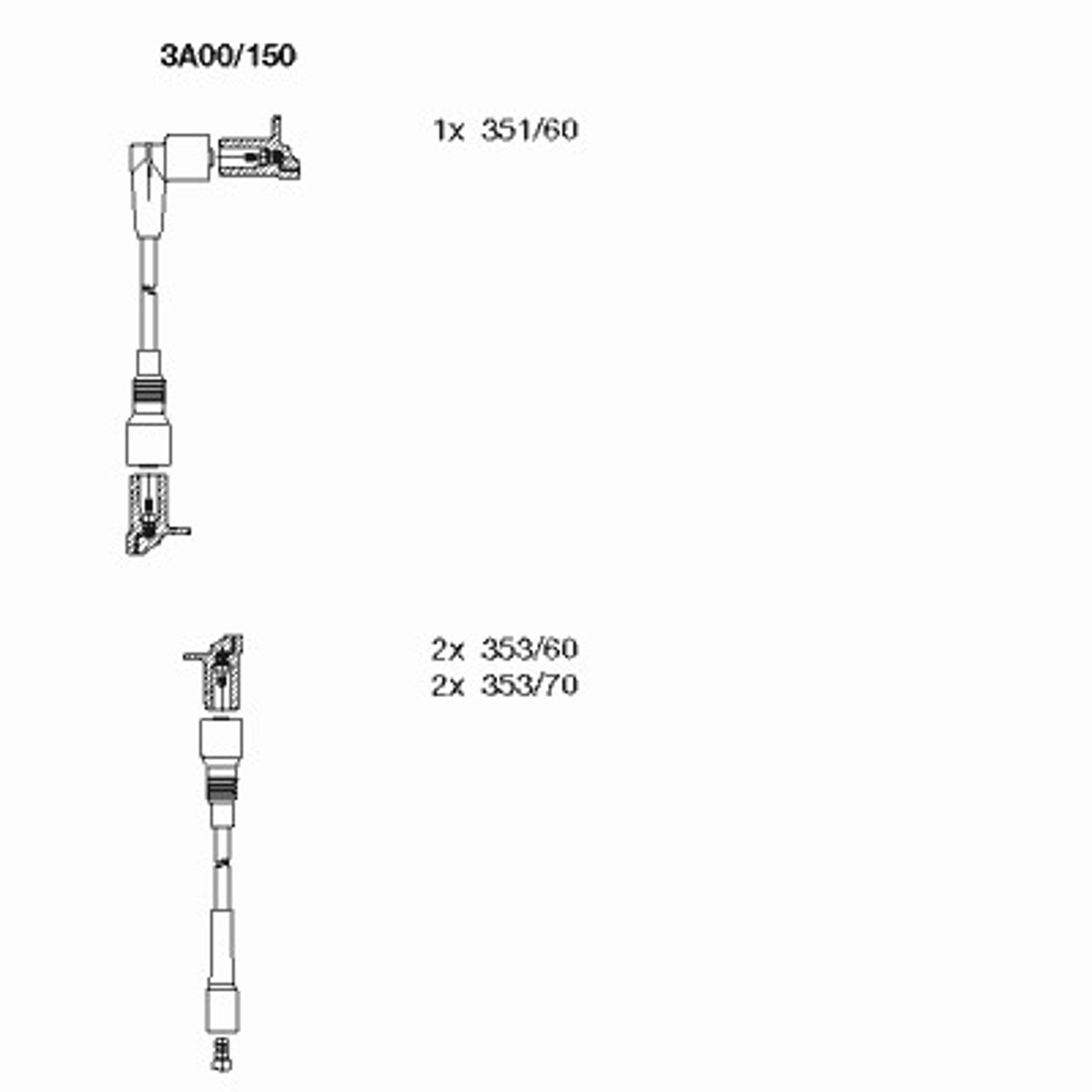 Комплект проводов зажигания BREMI 3A00/150