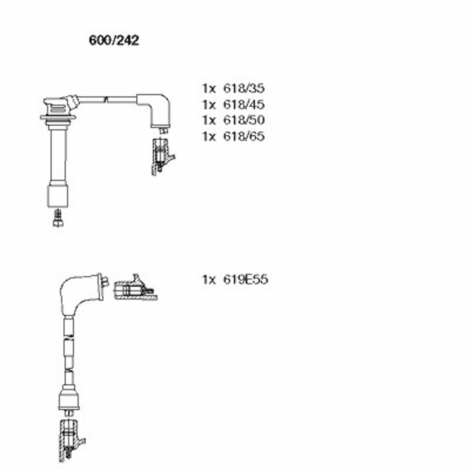 Комплект проводов зажигания BREMI 600/242