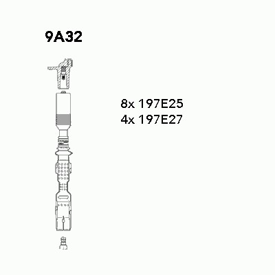 Комплект проводов зажигания BREMI 9A32