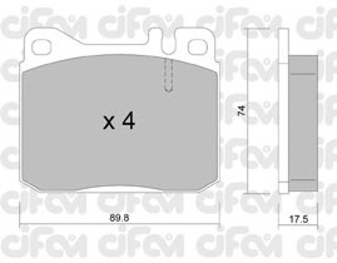 Колодки тормозные дисковые CIFAM 822-011-1