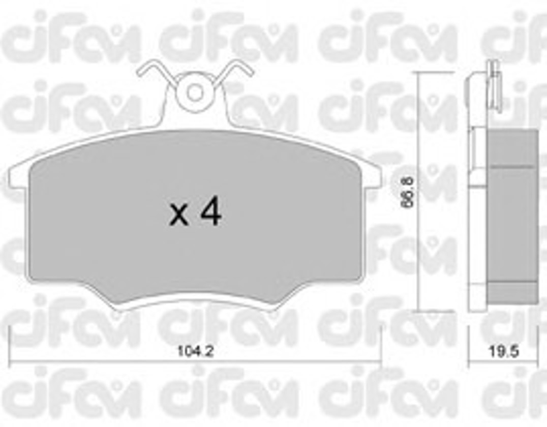 Комплект тормозных колодок дисковый тормоз CIFAM 822-024-0