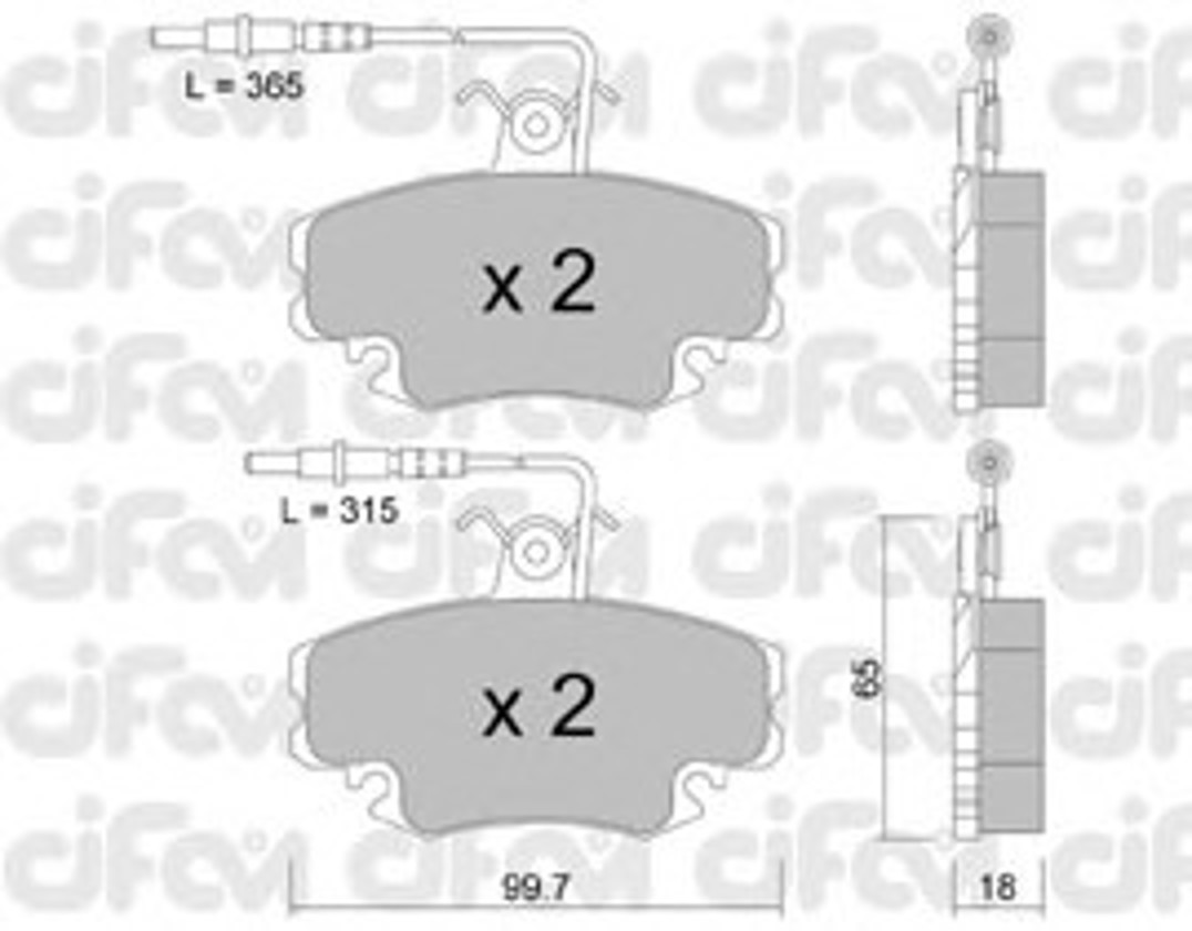 Колодки тормозные дисковые CIFAM 822-032-1
