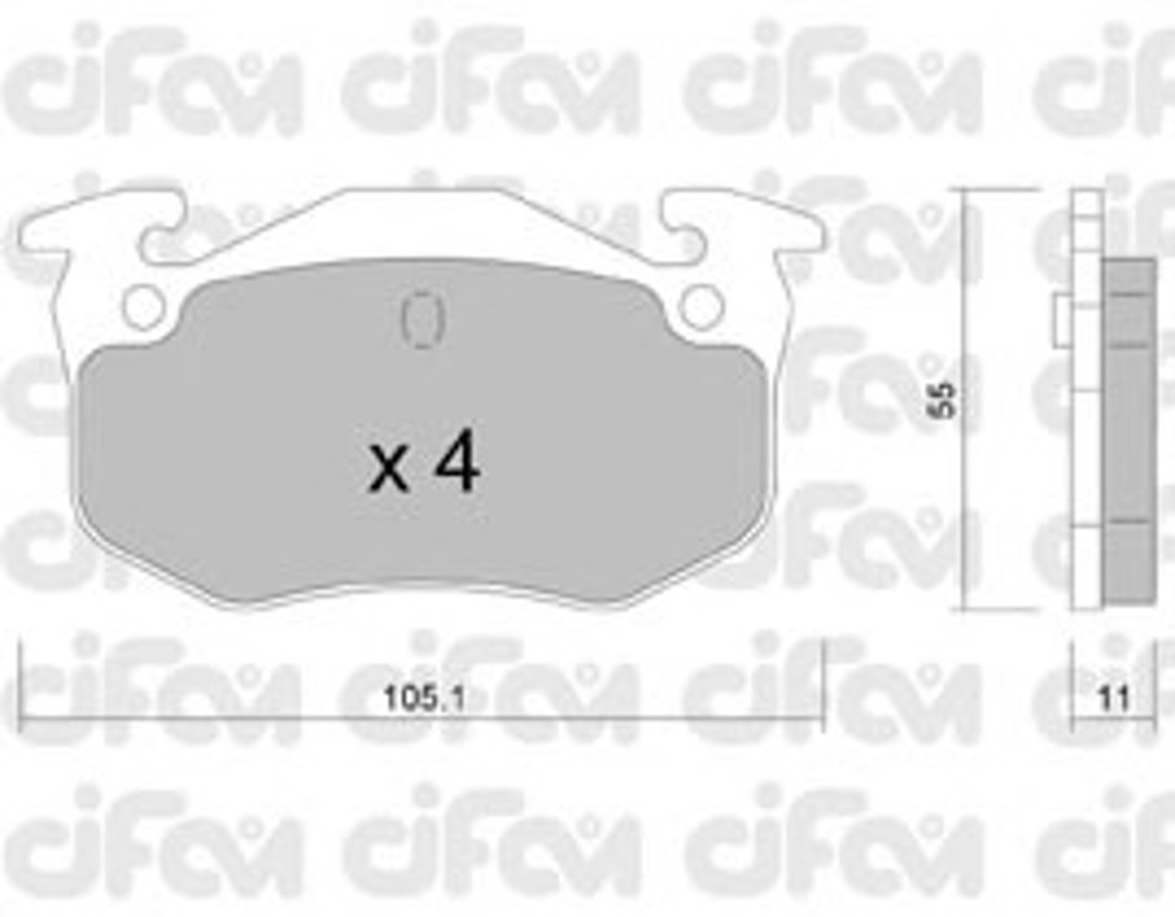 Комплект тормозных колодок дисковый тормоз CIFAM 822-038-2