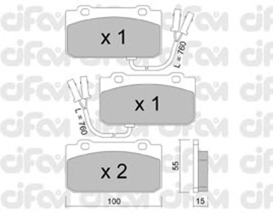 Колодки тормозные дисковые CIFAM 822-040-1