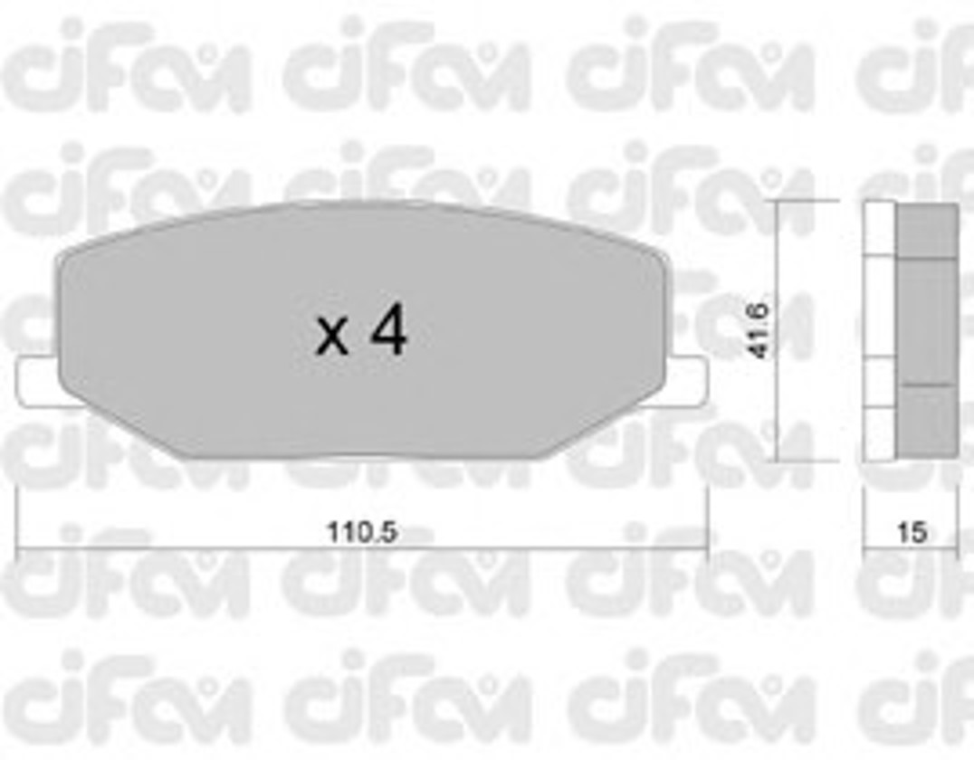 Комплект тормозных колодок дисковый тормоз CIFAM 822-097-0