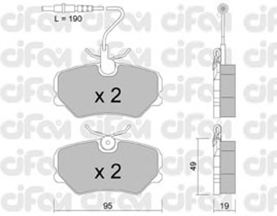Колодки тормозные дисковые CIFAM 822-099-0